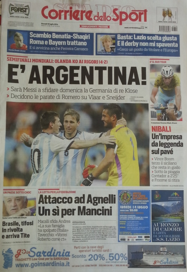 Corriere dello Sport - Giovedi 10 luglio 2014