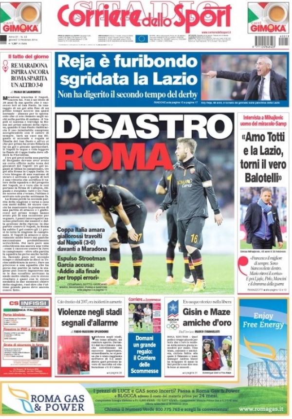 Corriere dello Sport - Giovedi 13 febbraio 2014