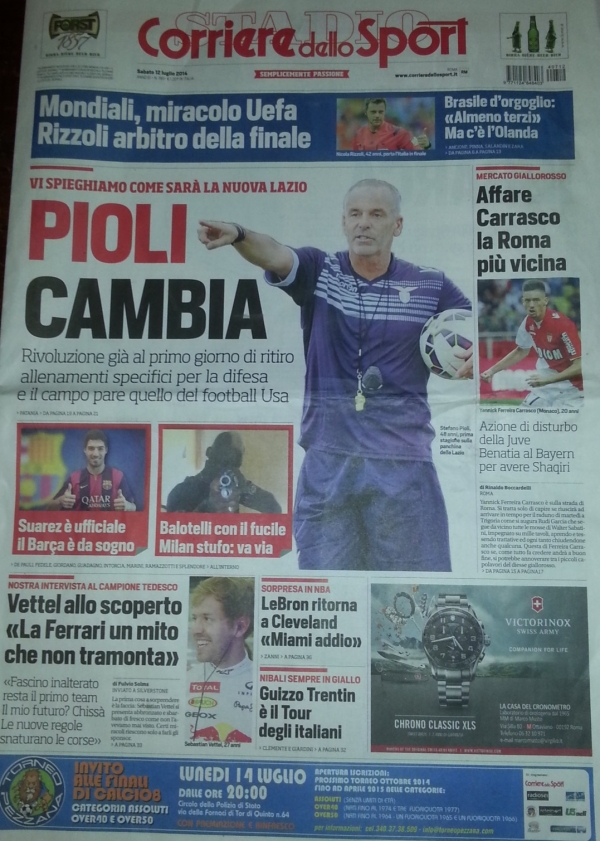 Corriere dello Sport - Sabato 12 luglio 2014